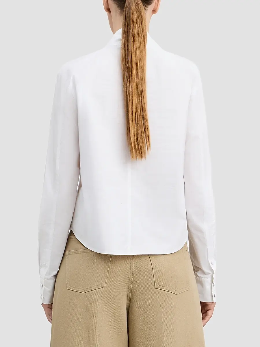 Derek Lam Women's Aiden Cotton Poplin Tieneck Blouse | Thumbnail 3 Derek Lam Women's Aiden Cotton Poplin Tieneck Blouse | Thumbnail 3