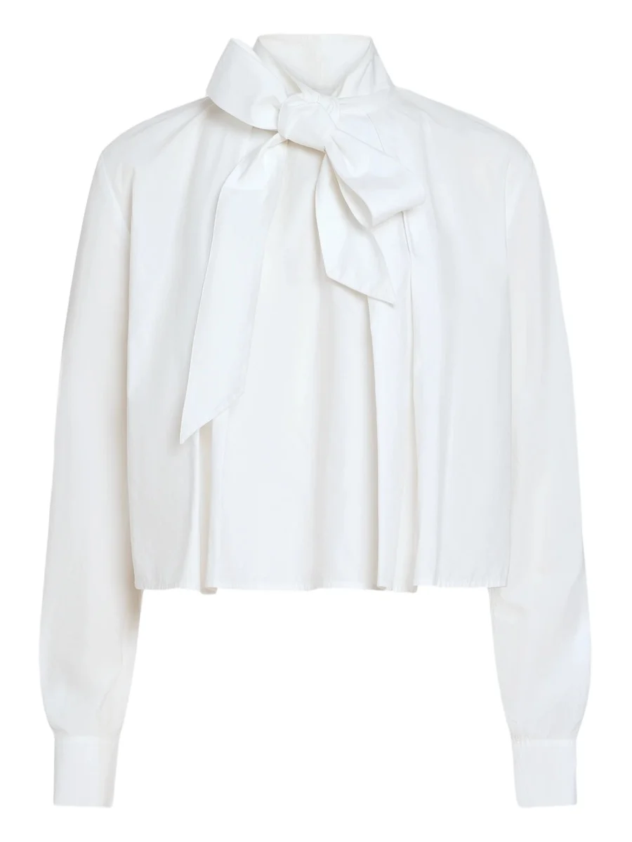 Women's Aiden Cotton Poplin Tieneck Blouse Women's Aiden Cotton Poplin Tieneck Blouse