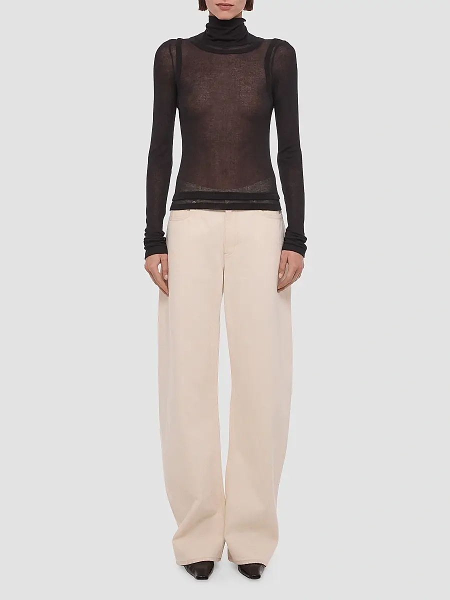 Helmut Lang Women's Layered Sheer Turtleneck Top | Thumbnail 2 Helmut Lang Women's Layered Sheer Turtleneck Top | Thumbnail 2