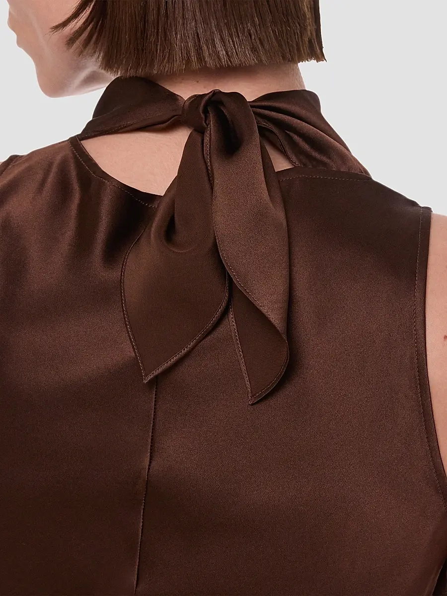 Helmut Lang Women's Draped Sleeveless Silk Top | Thumbnail 5 Helmut Lang Women's Draped Sleeveless Silk Top | Thumbnail 5