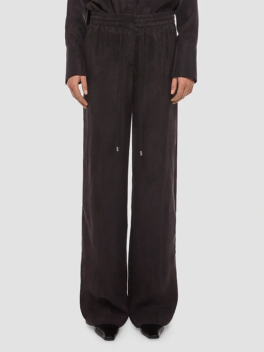 Helmut Lang Women's Elasticized Waistband Straight-Leg Pants | Thumbnail 4 Helmut Lang Women's Elasticized Waistband Straight-Leg Pants | Thumbnail 4