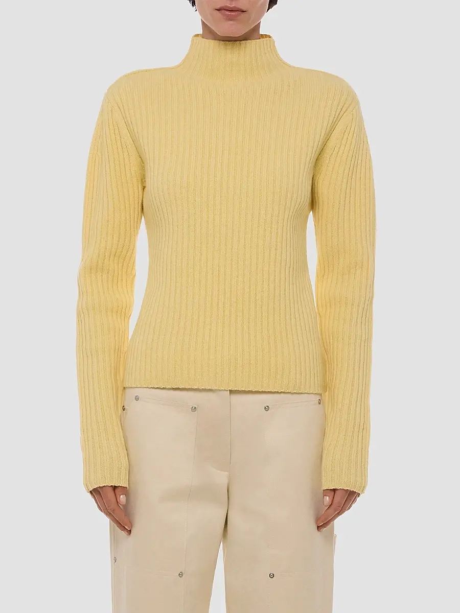 Helmut Lang Women's Rib-Knit Wool Sweater | Thumbnail 4 Helmut Lang Women's Rib-Knit Wool Sweater | Thumbnail 4
