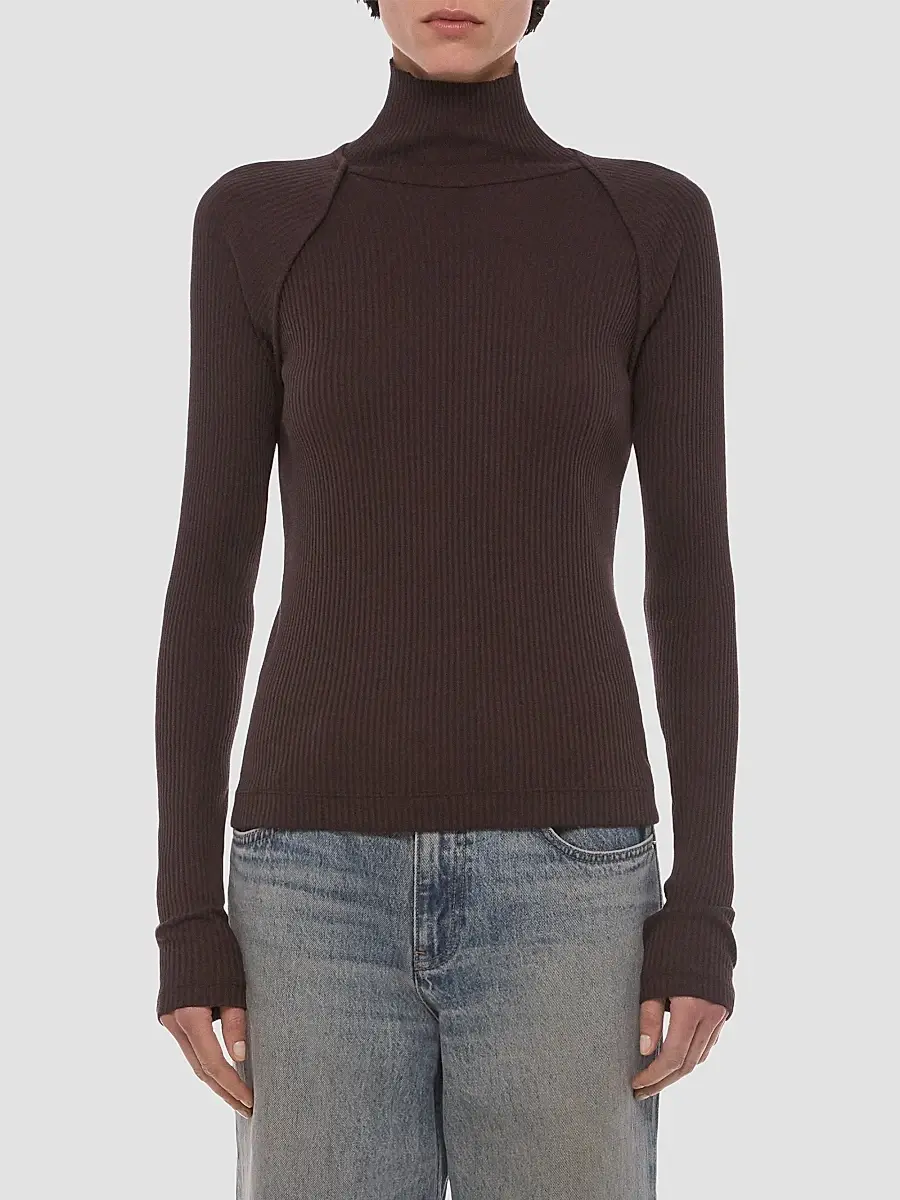 Helmut Lang Women's Layered Ribbed Sweater | Thumbnail 4