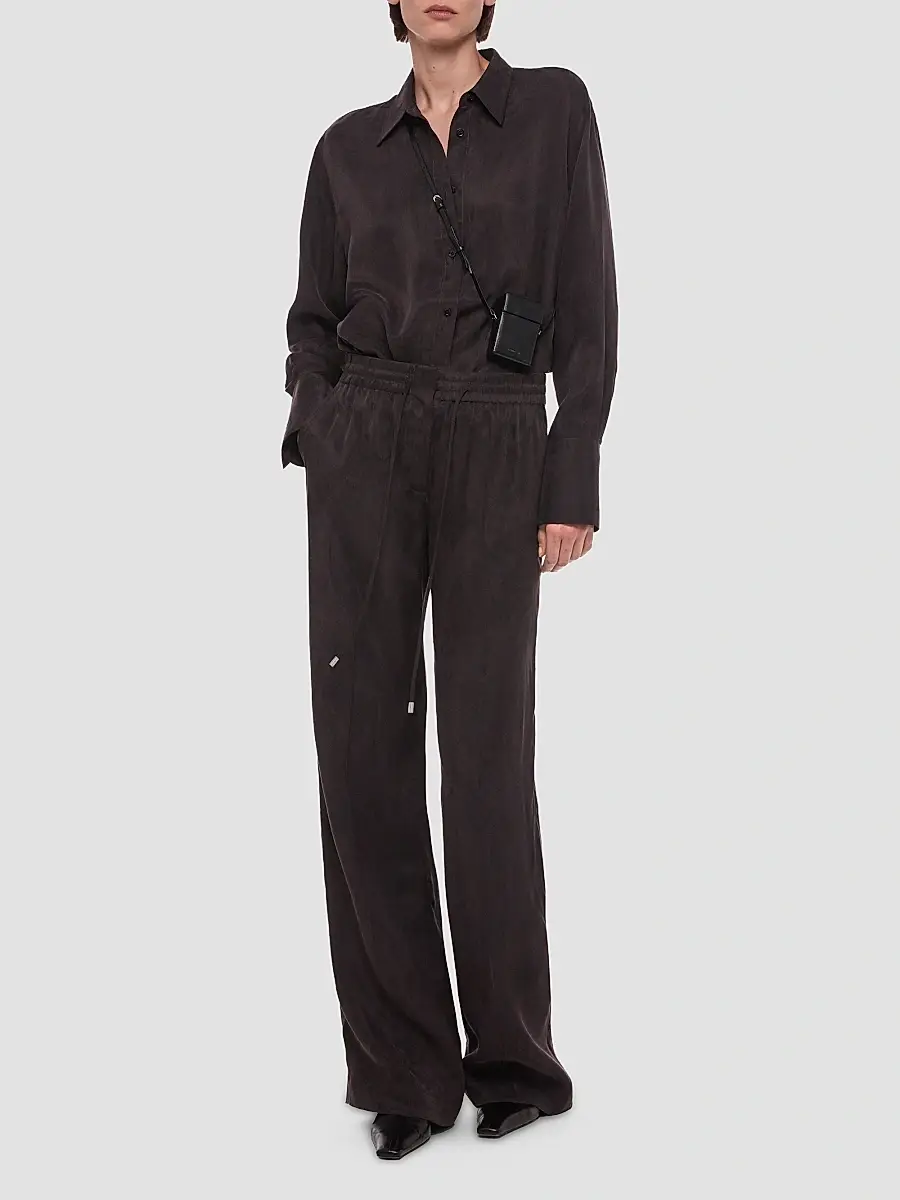 Helmut Lang Women's High-Low Hem Draped Shirt | Thumbnail 2 Helmut Lang Women's High-Low Hem Draped Shirt | Thumbnail 2