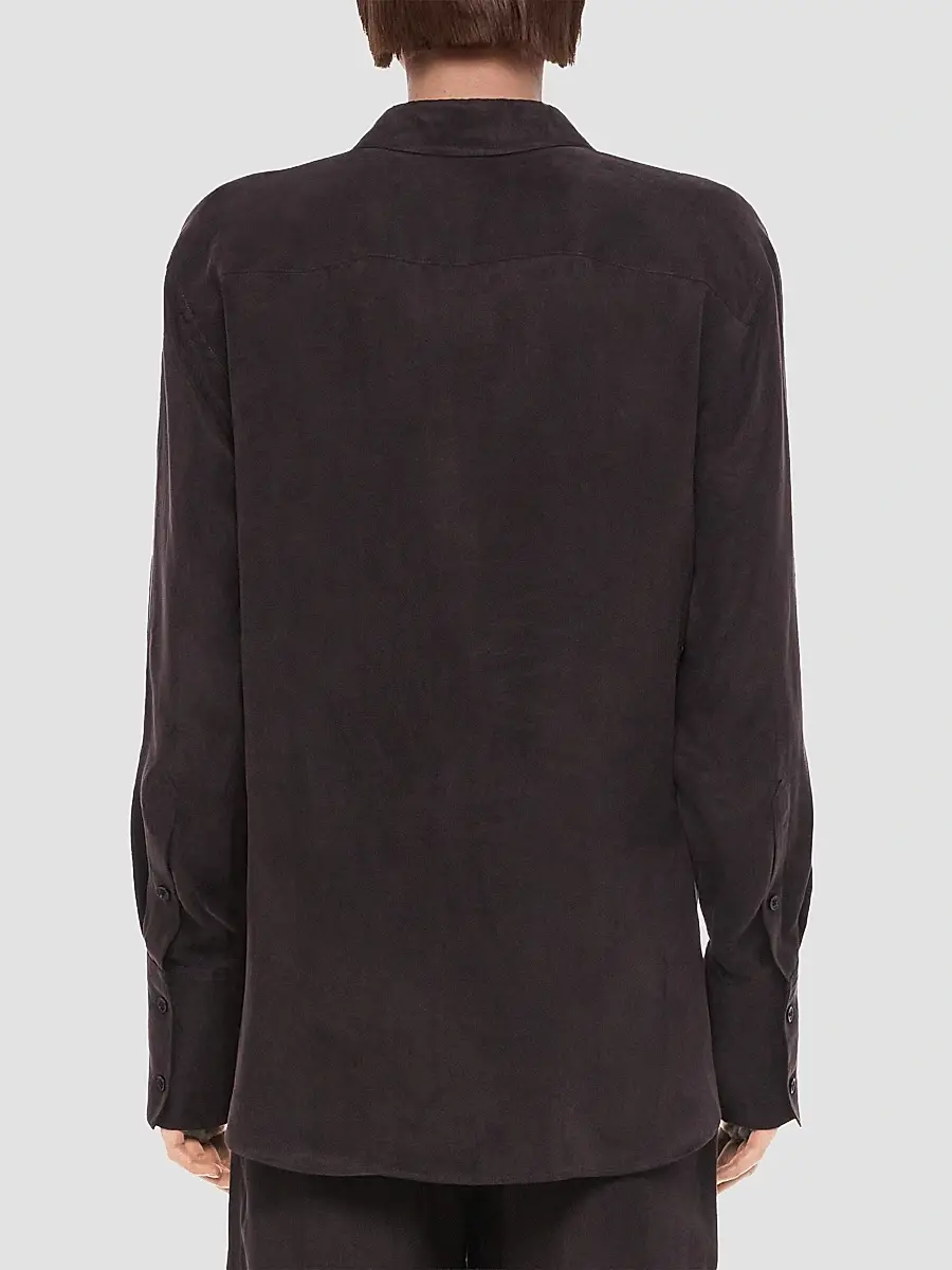 Helmut Lang Women's High-Low Hem Draped Shirt | Thumbnail 3 Helmut Lang Women's High-Low Hem Draped Shirt | Thumbnail 3