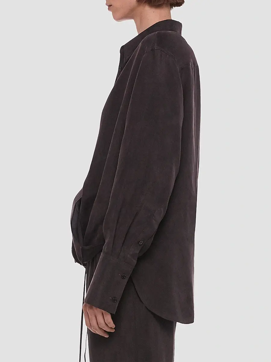 Helmut Lang Women's High-Low Hem Draped Shirt | Thumbnail 6 Helmut Lang Women's High-Low Hem Draped Shirt | Thumbnail 6