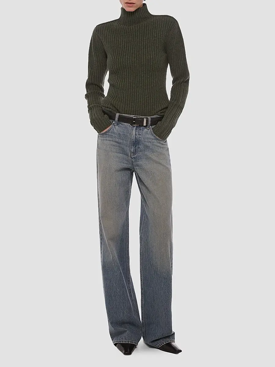 Helmut Lang Women's Rib-Knit Wool Sweater | Thumbnail 2 Helmut Lang Women's Rib-Knit Wool Sweater | Thumbnail 2