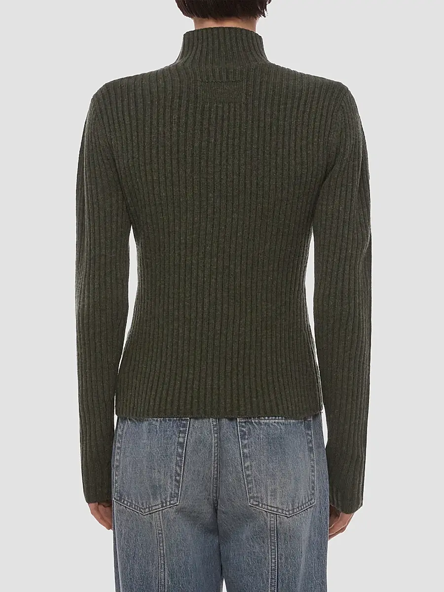 Helmut Lang Women's Rib-Knit Wool Sweater | Thumbnail 3 Helmut Lang Women's Rib-Knit Wool Sweater | Thumbnail 3