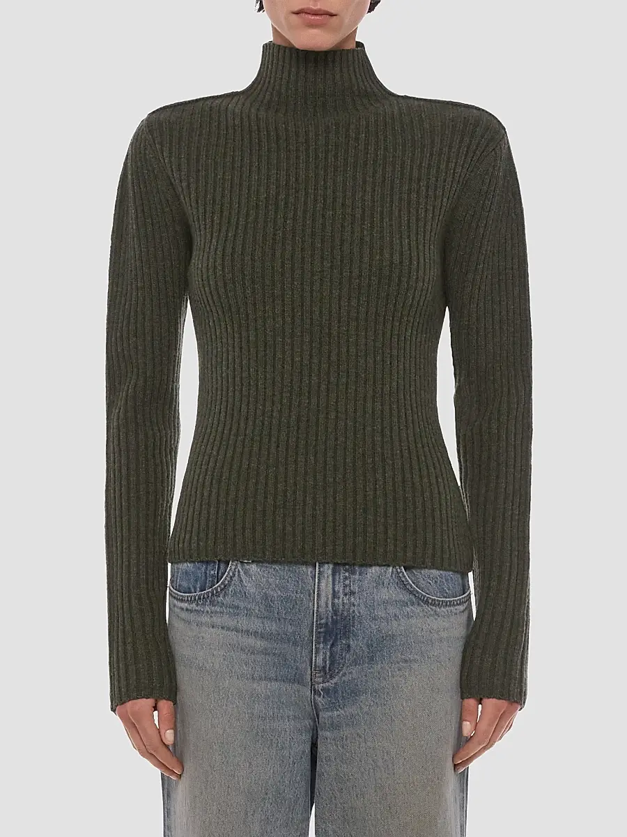 Helmut Lang Women's Rib-Knit Wool Sweater | Thumbnail 4 Helmut Lang Women's Rib-Knit Wool Sweater | Thumbnail 4