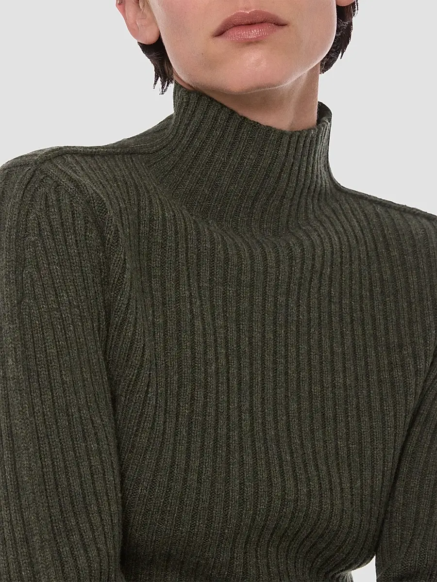 Helmut Lang Women's Rib-Knit Wool Sweater | Thumbnail 5 Helmut Lang Women's Rib-Knit Wool Sweater | Thumbnail 5