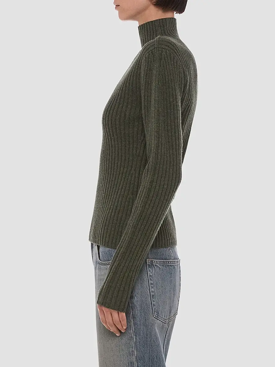 Helmut Lang Women's Rib-Knit Wool Sweater | Thumbnail 6 Helmut Lang Women's Rib-Knit Wool Sweater | Thumbnail 6