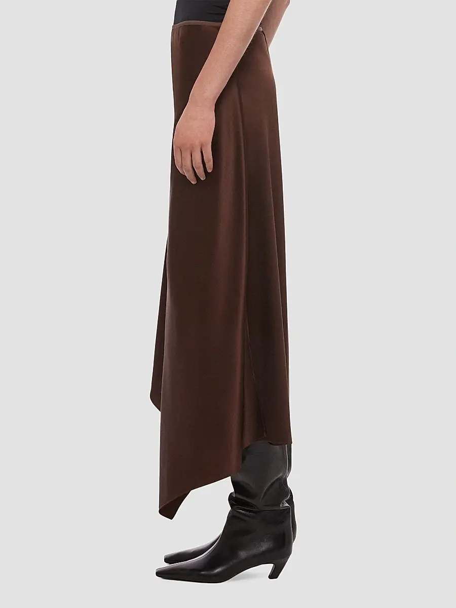 Helmut Lang Women's Silk Satin Asymmetric Midi Skirt | Thumbnail 5 Helmut Lang Women's Silk Satin Asymmetric Midi Skirt | Thumbnail 5