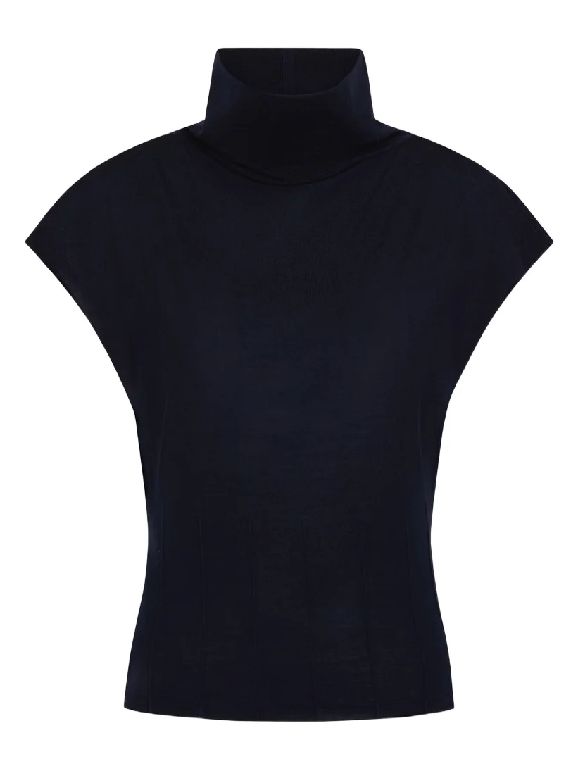 TWP Women's Merino Wool Turtleneck Top