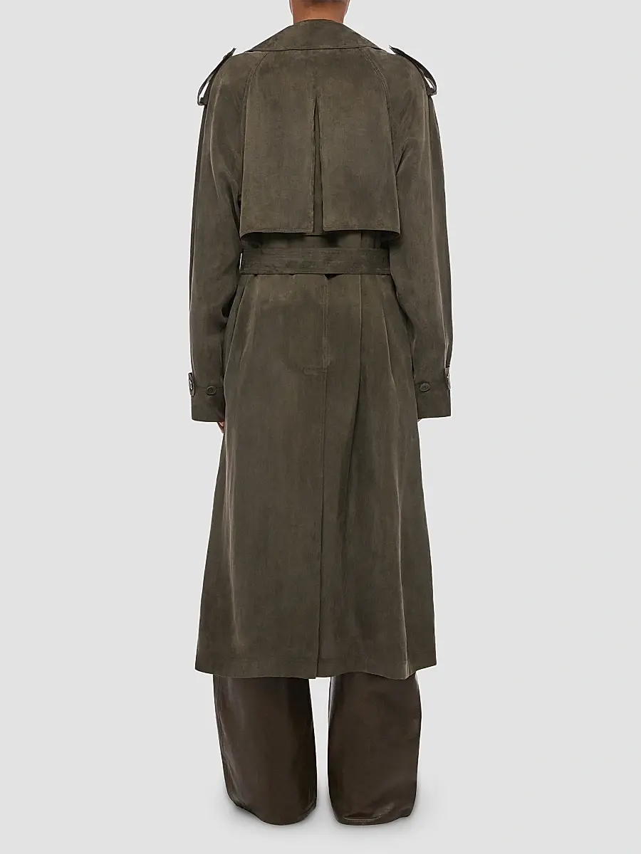Helmut Lang Women's Fluid Relaxed-Fit Double-Breasted Trench Coat | Thumbnail 3 Helmut Lang Women's Fluid Relaxed-Fit Double-Breasted Trench Coat | Thumbnail 3