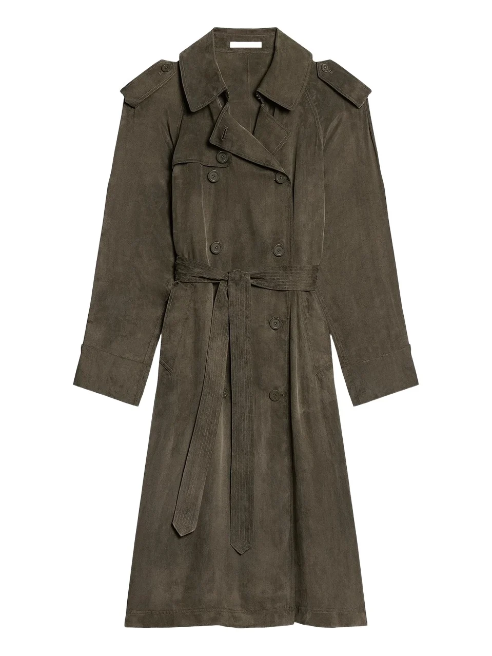 Helmut Lang Women's Fluid Relaxed-Fit Double-Breasted Trench Coat