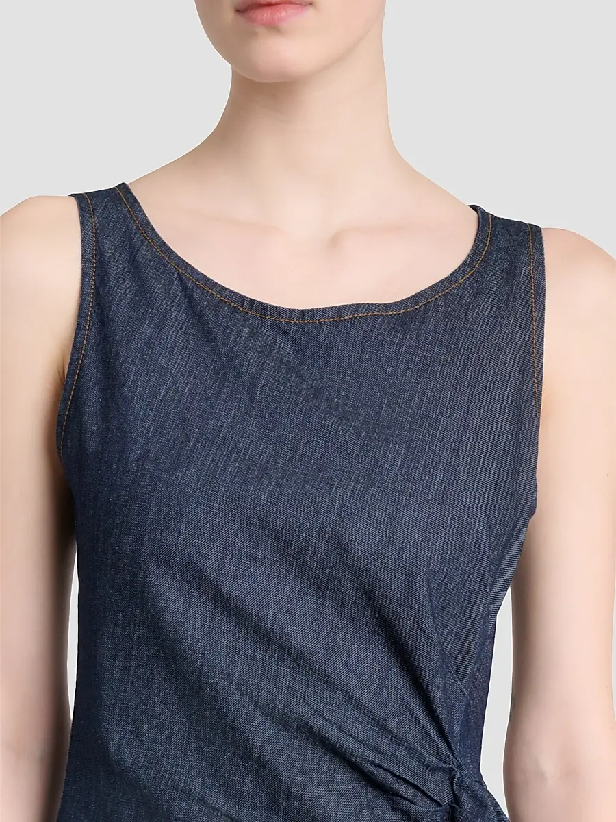 Dries Van Noten Women's Dropps Draped Cotton Sheath Dress | Thumbnail 5 Dries Van Noten Women's Dropps Draped Cotton Sheath Dress | Thumbnail 5