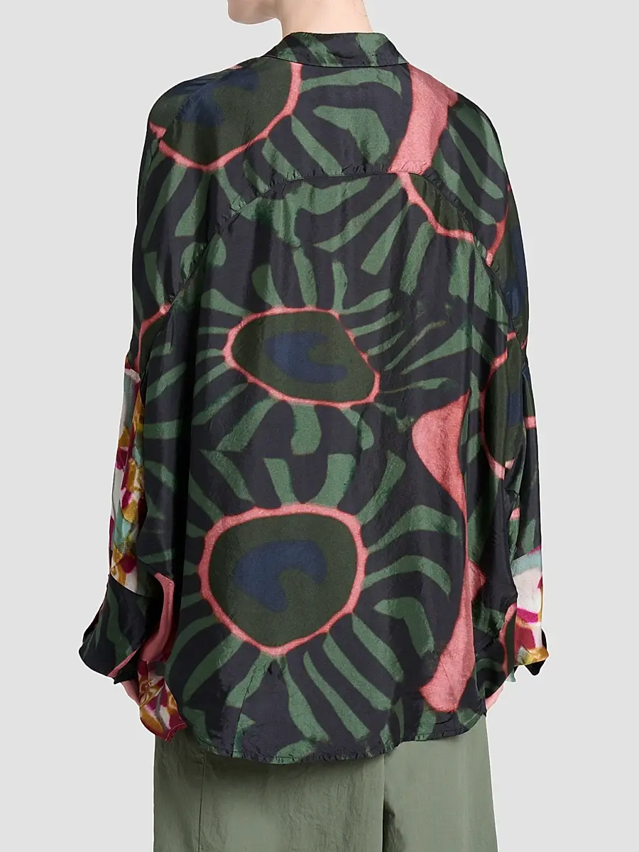Dries Van Noten Women's Casia Printed Fluid Shirt | Thumbnail 3