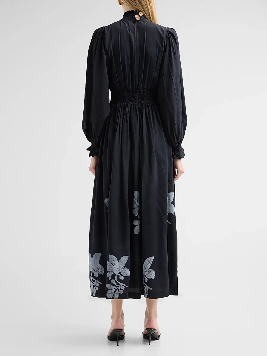 Elisamama Women's Abike Floral Turtleneck Midi-Dress | Thumbnail 3 Elisamama Women's Abike Floral Turtleneck Midi-Dress | Thumbnail 3