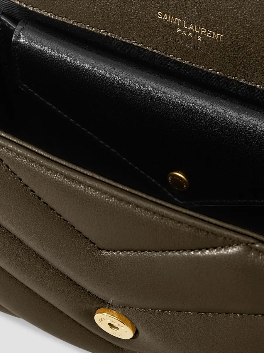 Saint Laurent Women's Loulou Small Shoulder Bag in Matelass Lambskin - Light Musk | Thumbnail 6 Saint Laurent Women's Loulou Small Shoulder Bag in Matelass Lambskin - Light Musk | Thumbnail 6
