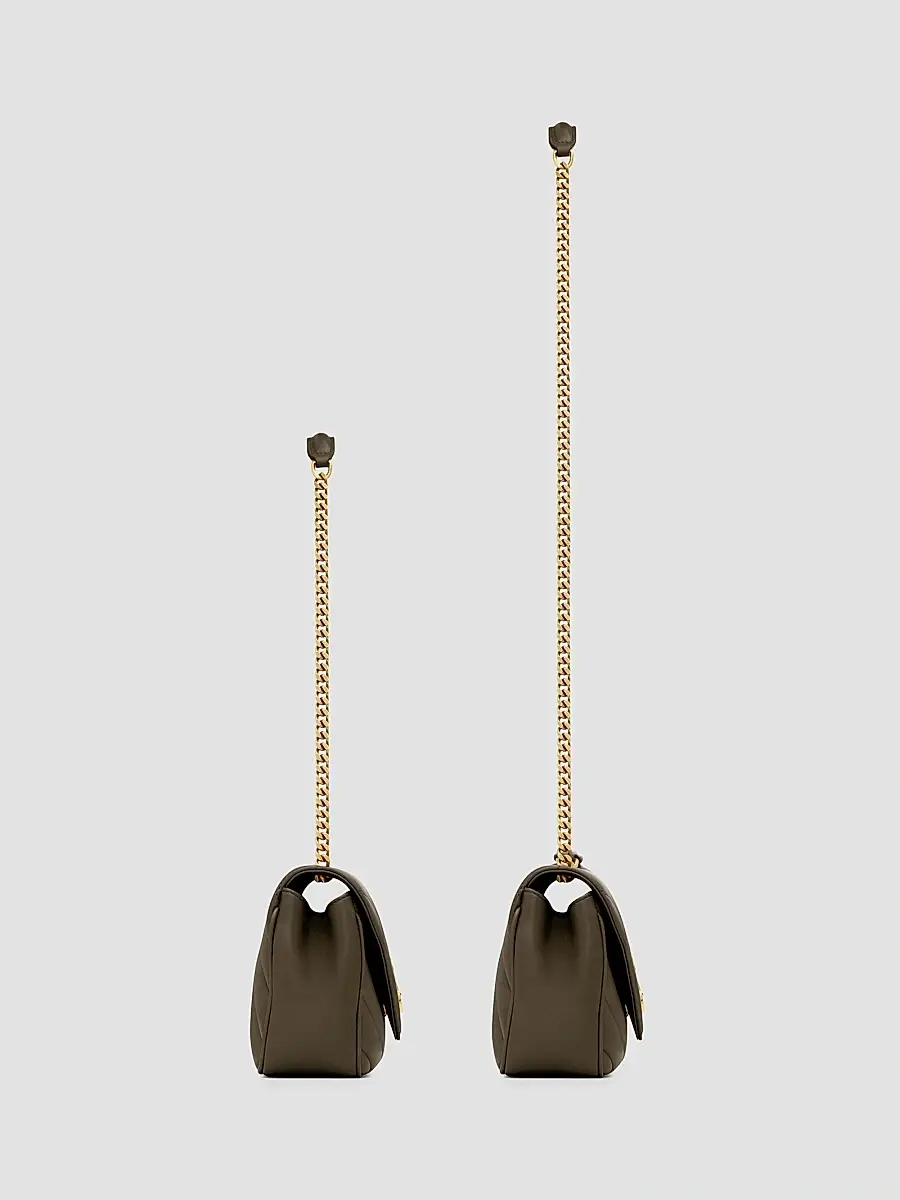 Saint Laurent Women's Loulou Small Shoulder Bag in Matelass Lambskin - Light Musk | Thumbnail 7 Saint Laurent Women's Loulou Small Shoulder Bag in Matelass Lambskin - Light Musk | Thumbnail 7