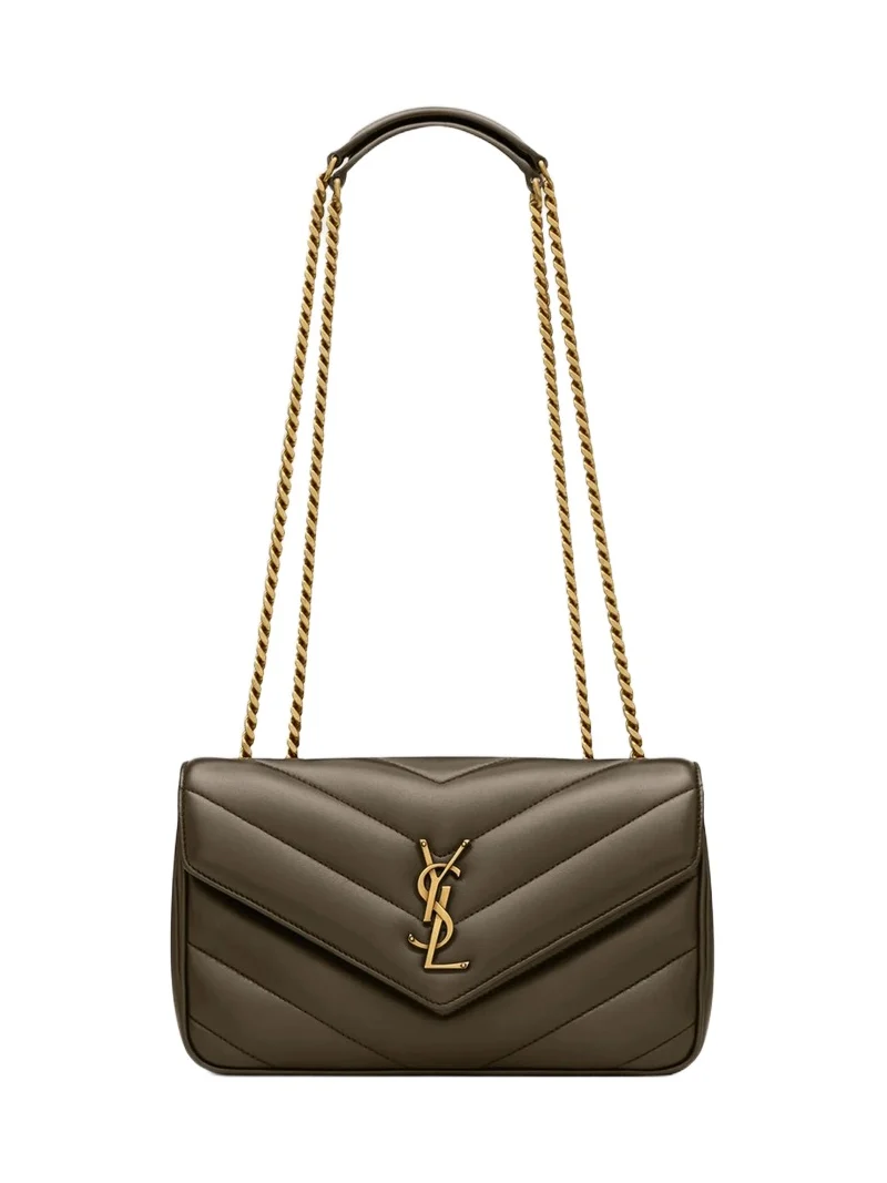 Saint Laurent Women's Loulou Small Shoulder Bag in Matelass Lambskin - Light Musk