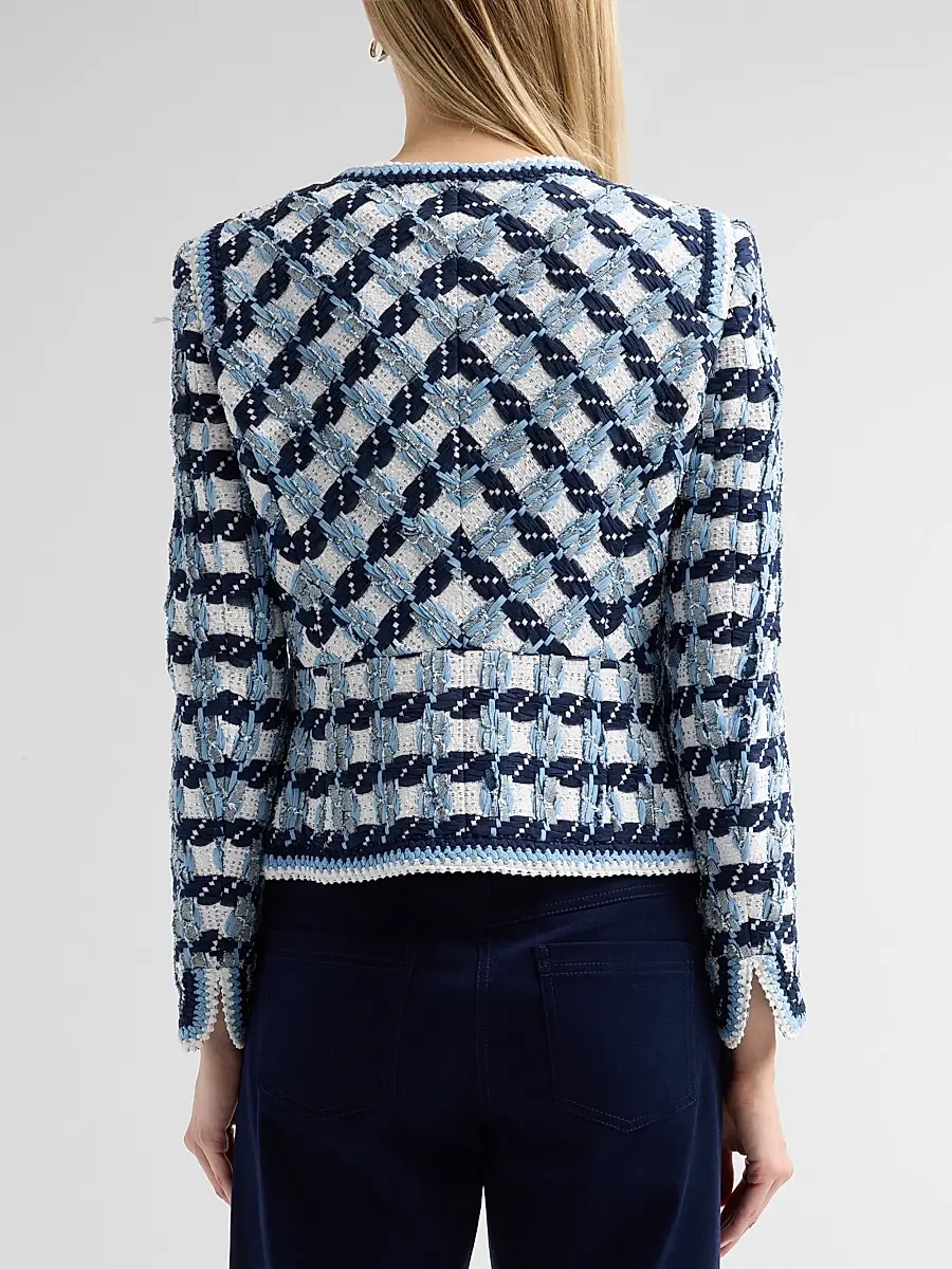 MAISON COMMON Women's Cotton Bouclé Collarless Jacket | Thumbnail 3