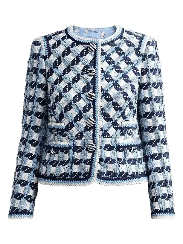 MAISON COMMON Women's Cotton Bouclé Collarless Jacket