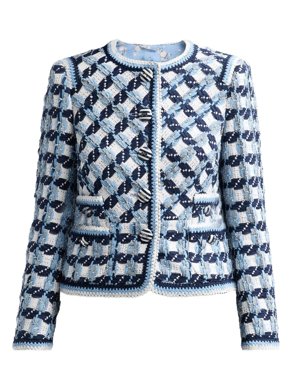 MAISON COMMON Women's Cotton Bouclé Collarless Jacket