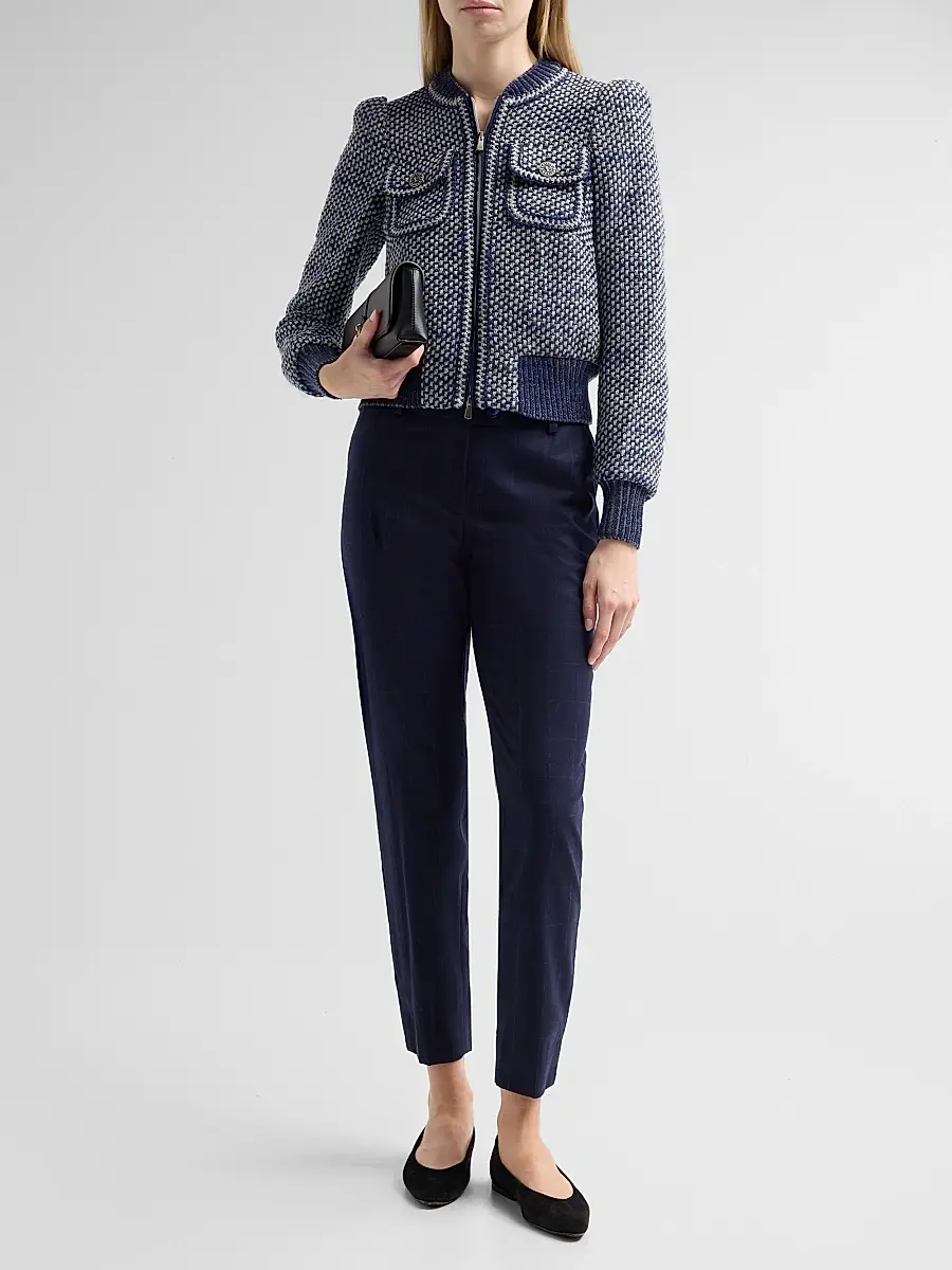 MAISON COMMON Women's Windowpane Stretch-Wool Pants | Thumbnail 2 MAISON COMMON Women's Windowpane Stretch-Wool Pants | Thumbnail 2