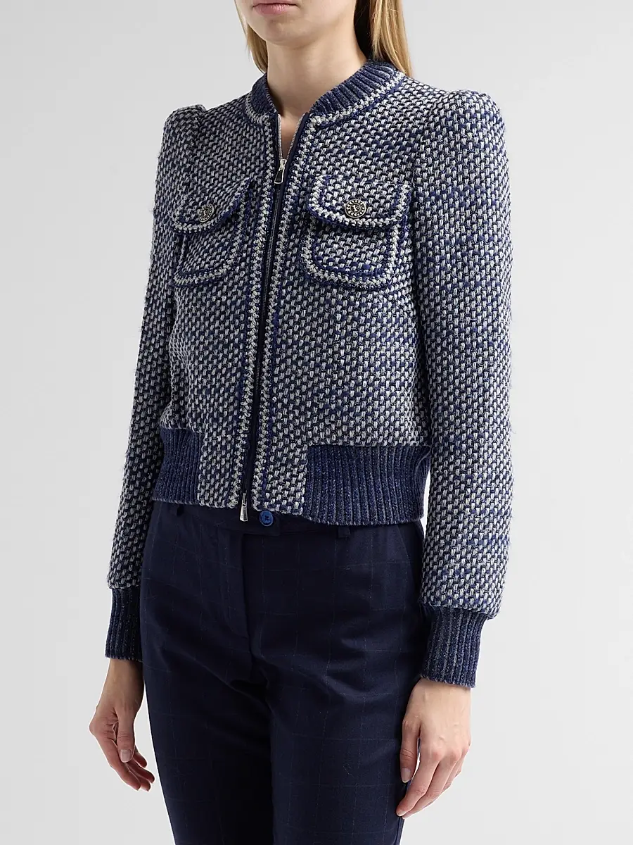 MAISON COMMON Women's Tweed Bomber Jacket | Thumbnail 4