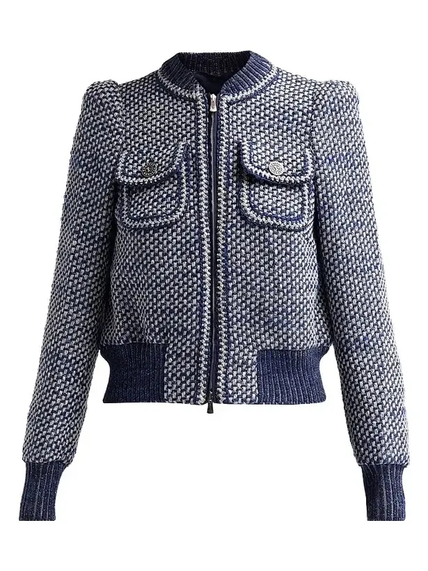 Women's Tweed Bomber Jacket