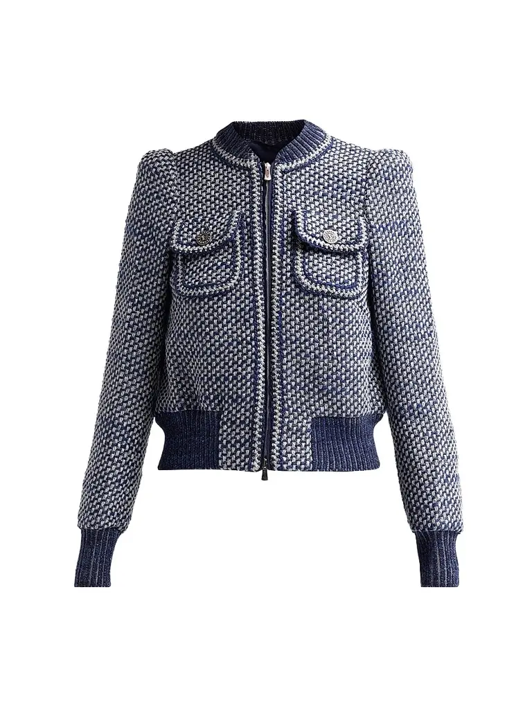 Women's Tweed Bomber Jacket Women's Tweed Bomber Jacket
