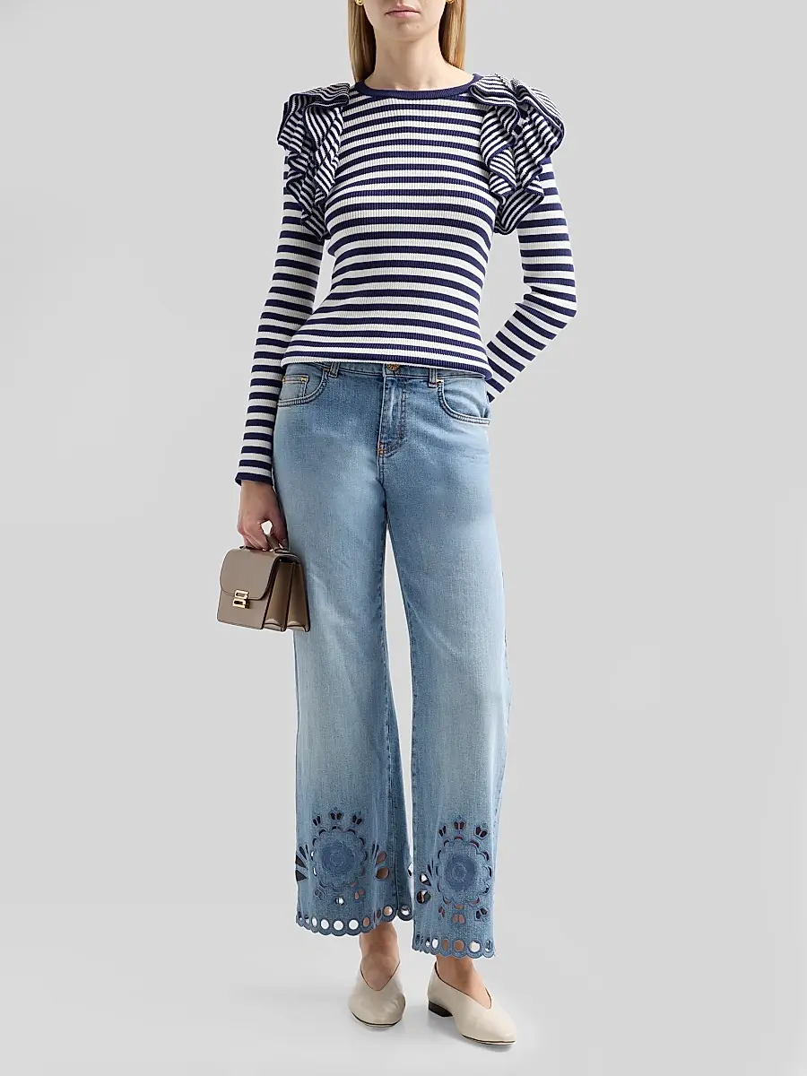 MAISON COMMON Women's Cutout Crop Jeans | Thumbnail 2 MAISON COMMON Women's Cutout Crop Jeans | Thumbnail 2