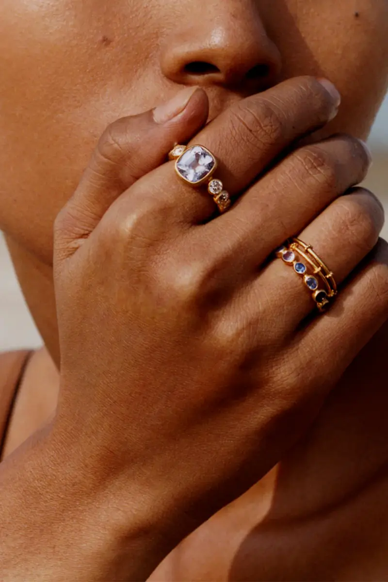 CAMILLE BEINHORN Spinel Diamond Pave Band Ring | Thumbnail 2 CAMILLE BEINHORN Spinel Diamond Pave Band Ring | Thumbnail 2