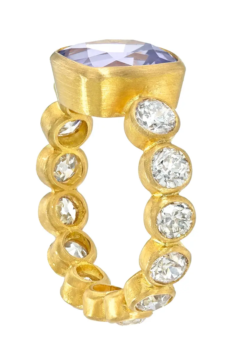 CAMILLE BEINHORN Spinel Diamond Pave Band Ring | Thumbnail 4 CAMILLE BEINHORN Spinel Diamond Pave Band Ring | Thumbnail 4