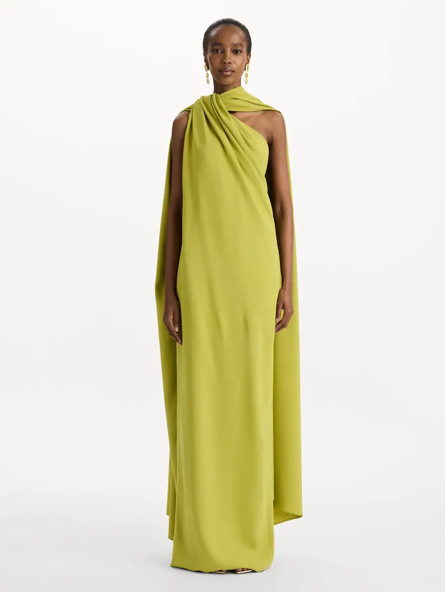 Oscar de la Renta Drape Detailed Georgette Caftan | Thumbnail 2 Oscar de la Renta Drape Detailed Georgette Caftan | Thumbnail 2