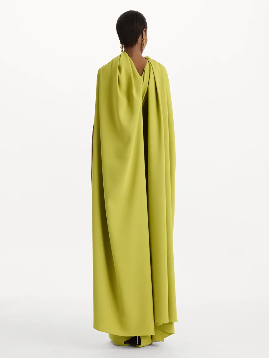 Oscar de la Renta Drape Detailed Georgette Caftan | Thumbnail 3 Oscar de la Renta Drape Detailed Georgette Caftan | Thumbnail 3