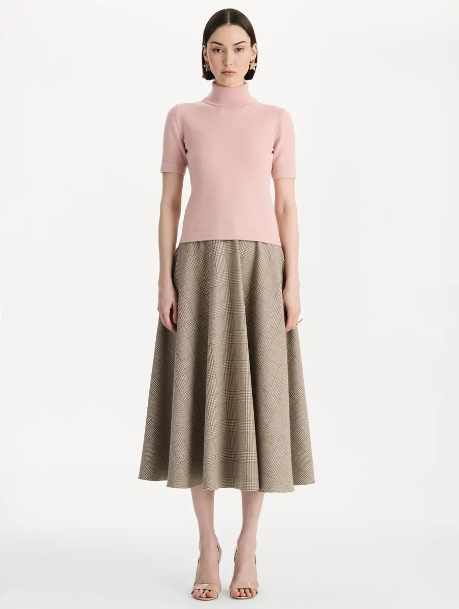 Oscar de la Renta Turtleneck Wool Short-Sleeve Pullover | Thumbnail 3 Oscar de la Renta Turtleneck Wool Short-Sleeve Pullover | Thumbnail 3