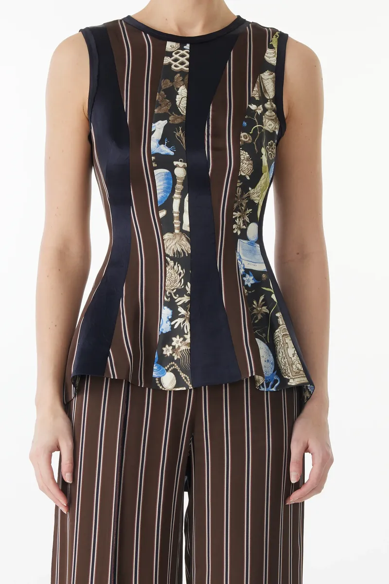 Jason Wu Collection MIXED-MEDIA PANELED SLEEVELESS TOP | Thumbnail 3 Jason Wu Collection MIXED-MEDIA PANELED SLEEVELESS TOP | Thumbnail 3