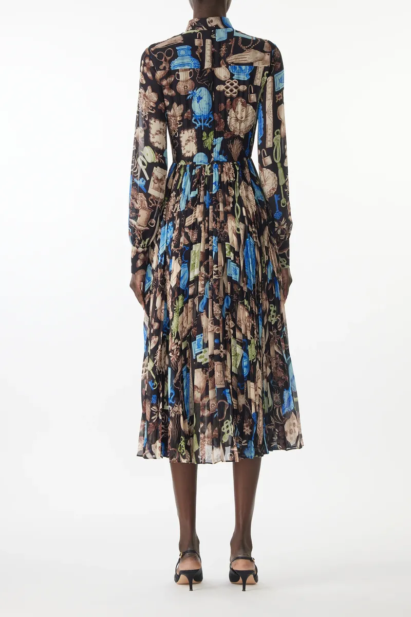 Jason Wu Collection TIE-NECK PLEATED MIDI DRESS IN CREPE CHIFFON | Thumbnail 7 Jason Wu Collection TIE-NECK PLEATED MIDI DRESS IN CREPE CHIFFON | Thumbnail 7