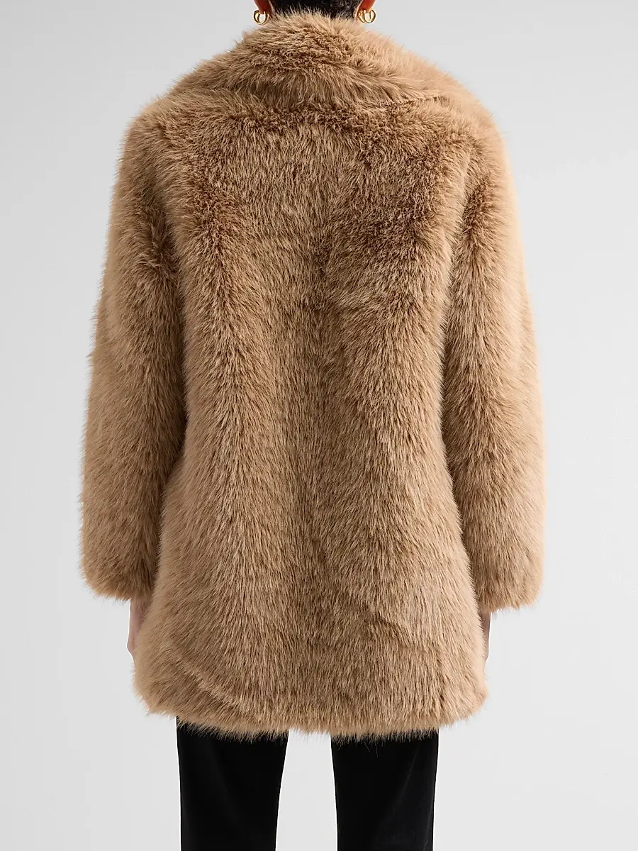 LoveShackFancy Women's Mornet Faur-Fur Coat | Thumbnail 3 LoveShackFancy Women's Mornet Faur-Fur Coat | Thumbnail 3