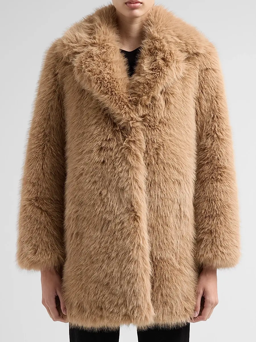 LoveShackFancy Women's Mornet Faur-Fur Coat | Thumbnail 5 LoveShackFancy Women's Mornet Faur-Fur Coat | Thumbnail 5