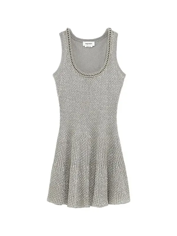 Women's Volume Chain-Scoopneck Mini Dress Women's Volume Chain-Scoopneck Mini Dress
