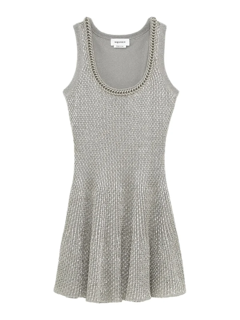 Women's Volume Chain-Scoopneck Mini Dress Women's Volume Chain-Scoopneck Mini Dress