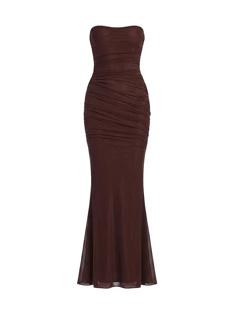 Retrofête Women's Isadore Mesh Trumpet Maxi Dress