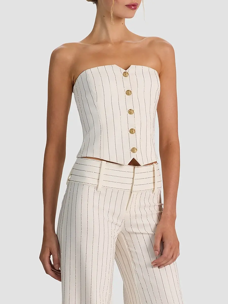 Alice + Olivia Women's Kelcey Embellished Strapless Vest Top | Thumbnail 6 Alice + Olivia Women's Kelcey Embellished Strapless Vest Top | Thumbnail 6