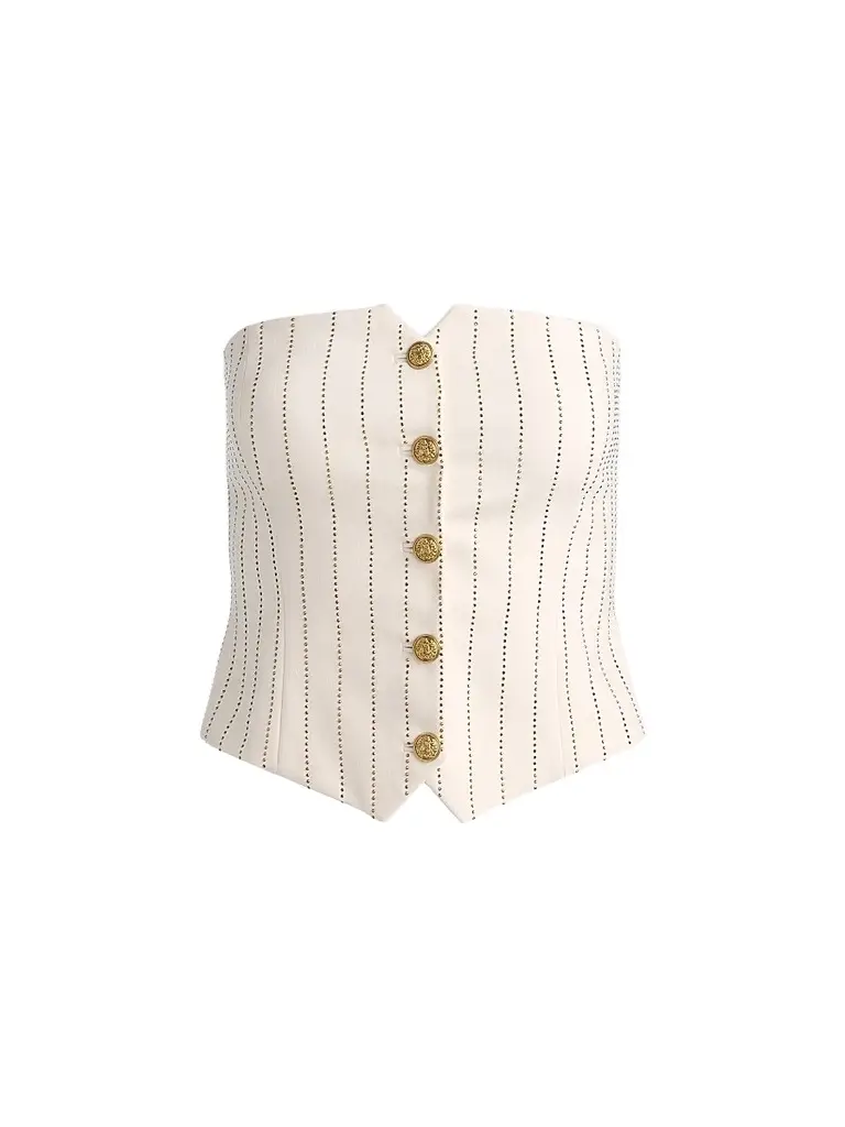 Alice + Olivia Women's Kelcey Embellished Strapless Vest Top
