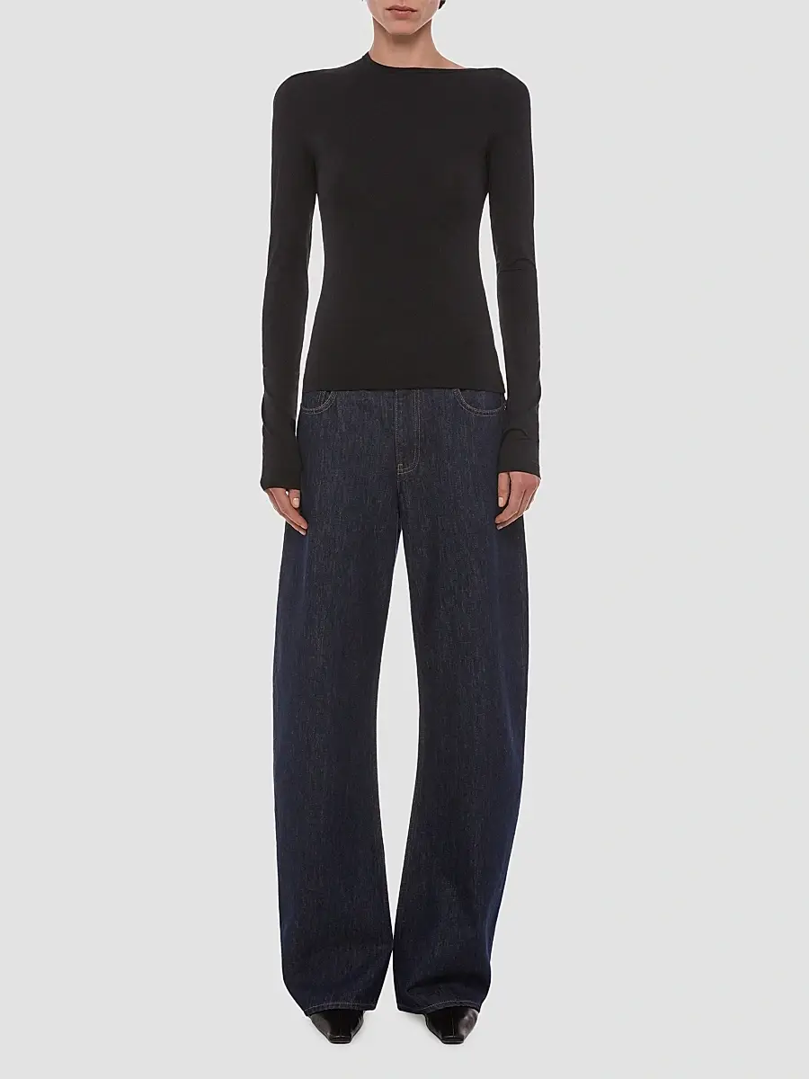 Helmut Lang Women's Asymmetrical Cut-Out Jersey Top | Thumbnail 2 Helmut Lang Women's Asymmetrical Cut-Out Jersey Top | Thumbnail 2