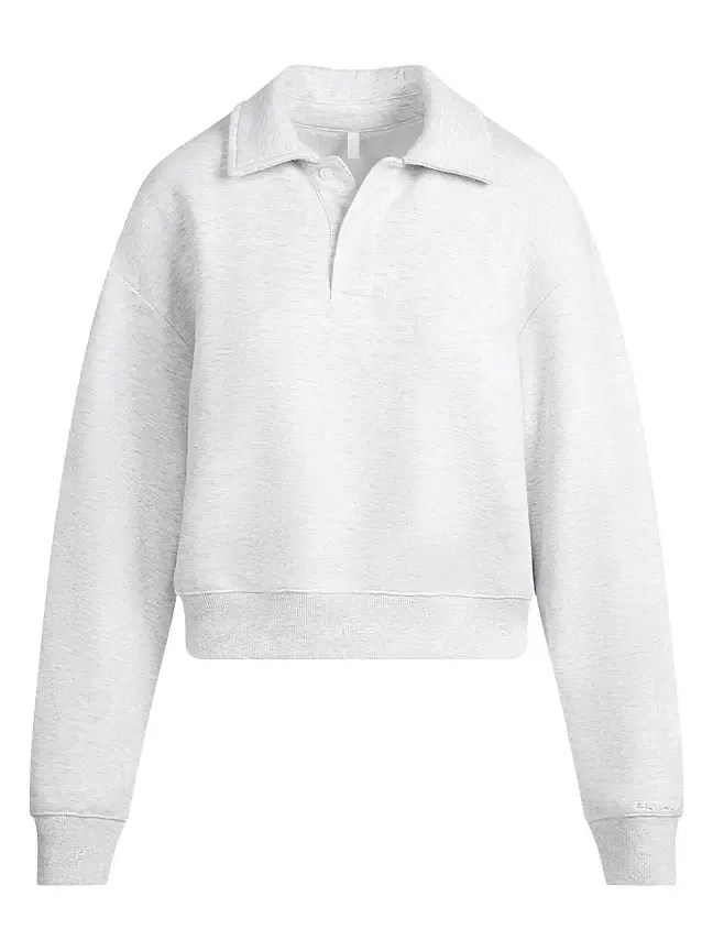 Skims Women's Cotton Fleece Polo Sweatshirt