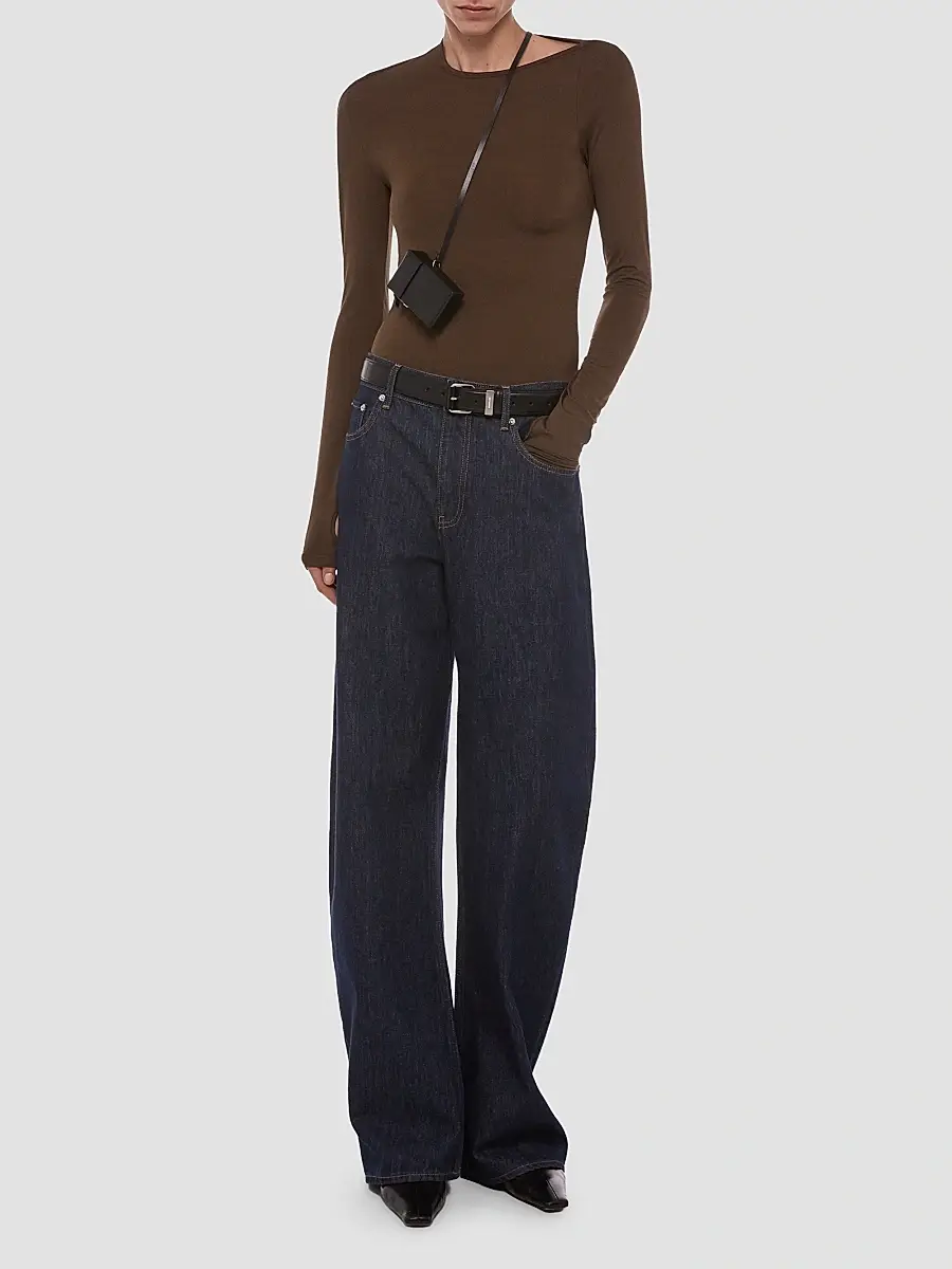 Helmut Lang Women's Asymmetrical Cut-Out Jersey Top | Thumbnail 2 Helmut Lang Women's Asymmetrical Cut-Out Jersey Top | Thumbnail 2